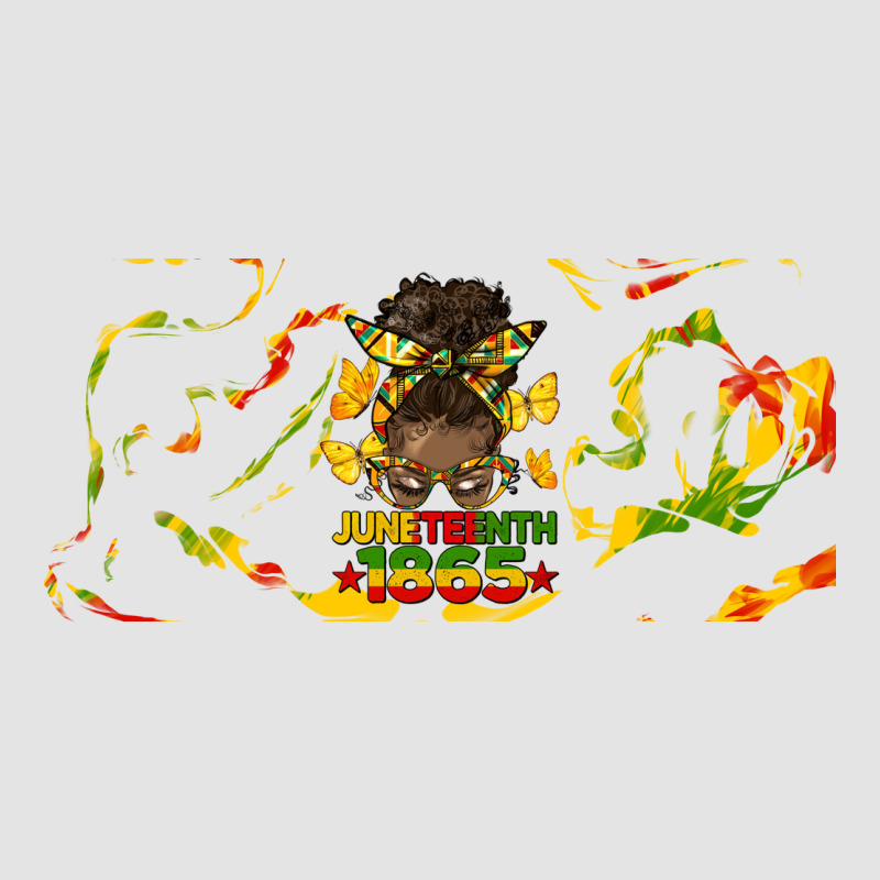 Juneteenth Afro Messy Bun Libbey Glass Premium Sweatshirt by HRA Design Shop | Teevron