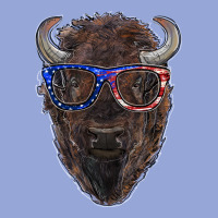 Bison With American Flag Glasses Classic Tee | Teevron