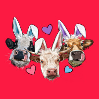 Easter Cows With Bunny Ears Zipper Hoodie | Teevron