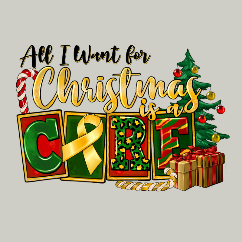 All I Want For Christmas Is Cure Childhood Cancer Heavyweight Hoodie by FaDigitalArtStudio | Teevron