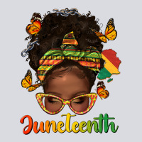 Afro Messy Bun Juneteenth Zipper Hoodie | Teevron