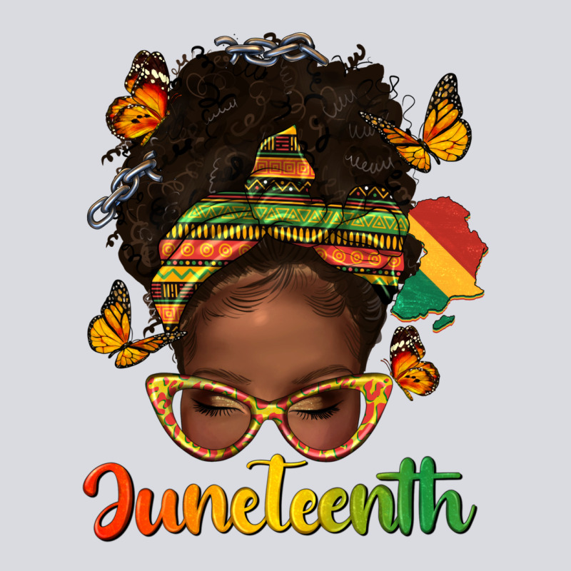 Afro Messy Bun Juneteenth Zipper Hoodie by texasbilliewilder | Teevron