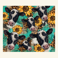 Western Leopard Sunflower Black And White  Cow Premium Hoodie | Teevron