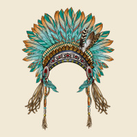 Native American Headdress Turquise Ladies Tee | Teevron