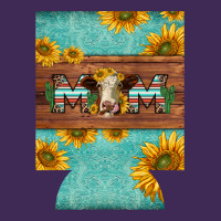Mom Hereford Cattle Sunflowers On Tooled Leather Regular Can Cooler Premium Hoodie | Teevron