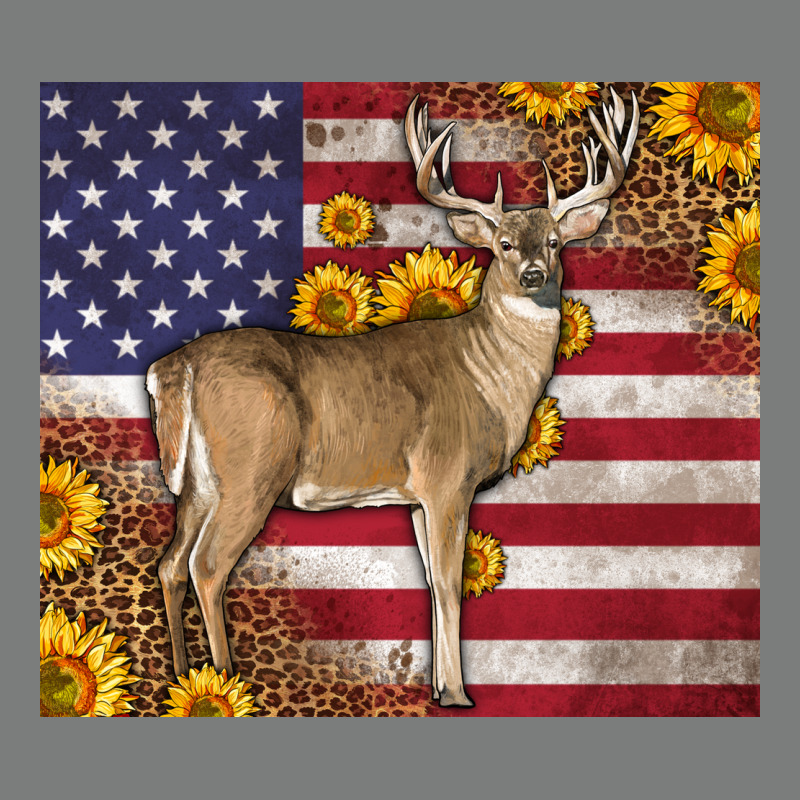 Western American Flag And Deer Premium Hoodie by LillyAllenDesigns | Teevron