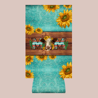 Mom Hereford Cattle Sunflowers On Tooled Leather Slim Can Cooler Premium Hoodie | Teevron