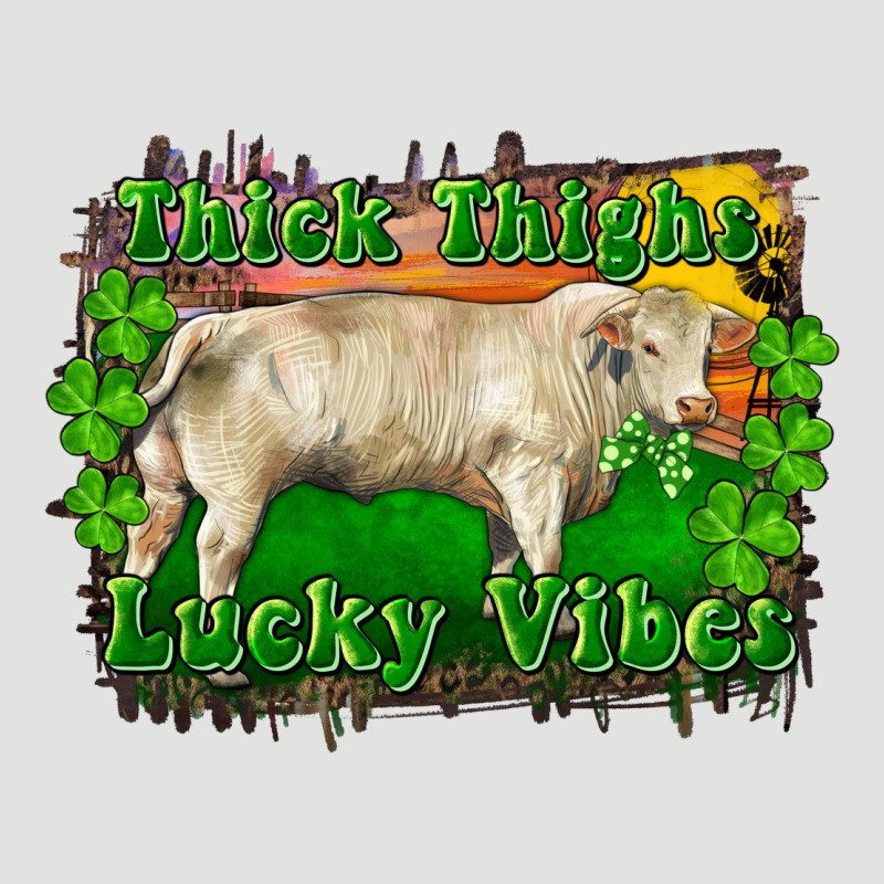 Thick Thighs Lucky Vibes Charolais Bull Classic Tee by RanaPortraitStore | Teevron