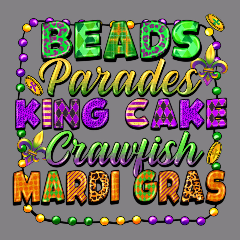Beads Parades King Cake Crawfish Mardi Gras Heavyweight Hoodie by FaDigitalArtStudio | Teevron