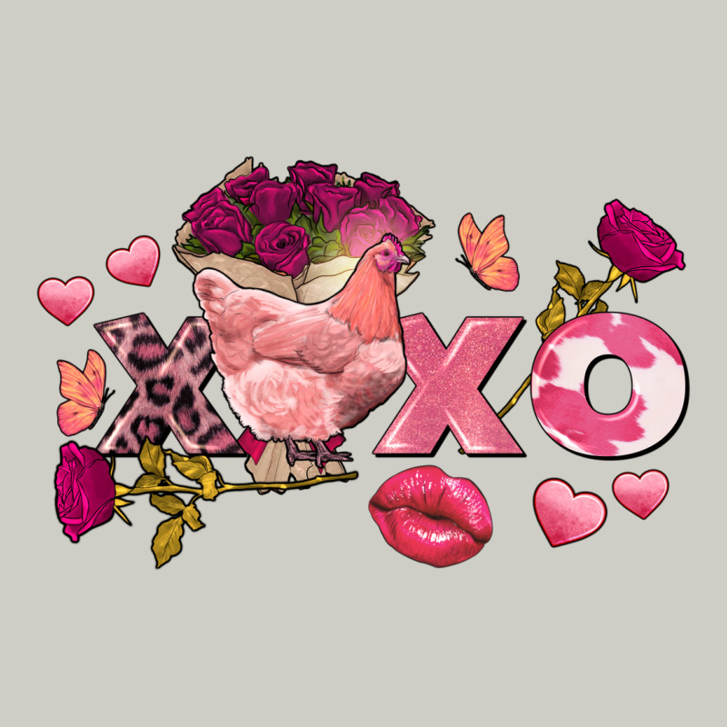 Chicken Valentine's Day Xoxo Heavyweight Hoodie by FaDigitalArtStudio | Teevron
