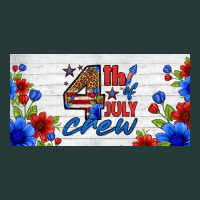 Floral 4th Of July Crew License Plate Premium Sweatshirt | Teevron