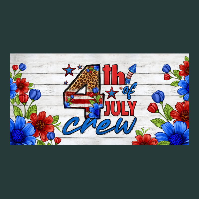 Floral 4th Of July Crew License Plate Premium Sweatshirt by HRA Design Shop | Teevron