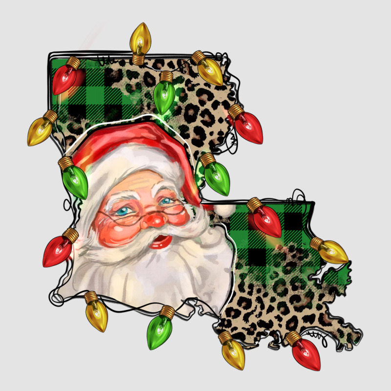 Louisiana Map Christmas Santa Premium Sweatshirt by FaDigitalArtStudio | Teevron