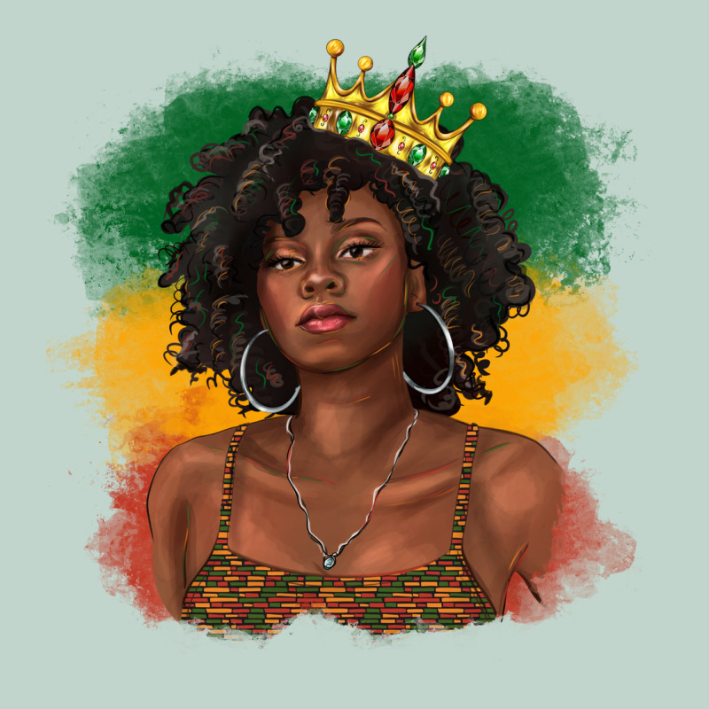 Black Queen With Juneteenth Flag Zipper Hoodie by texasbilliewilder | Teevron