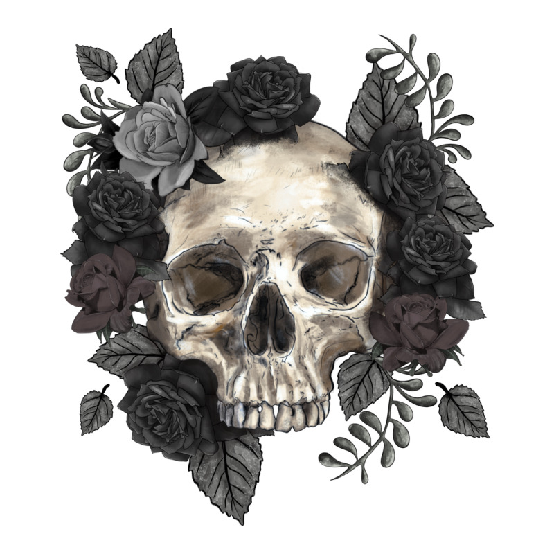 Floral Skull Zipper Hoodie by RanaPortraitStore | Teevron