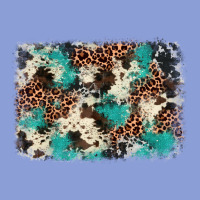 Turquoise Glitter Cowhide Background Long Sleeve Tee | Teevron