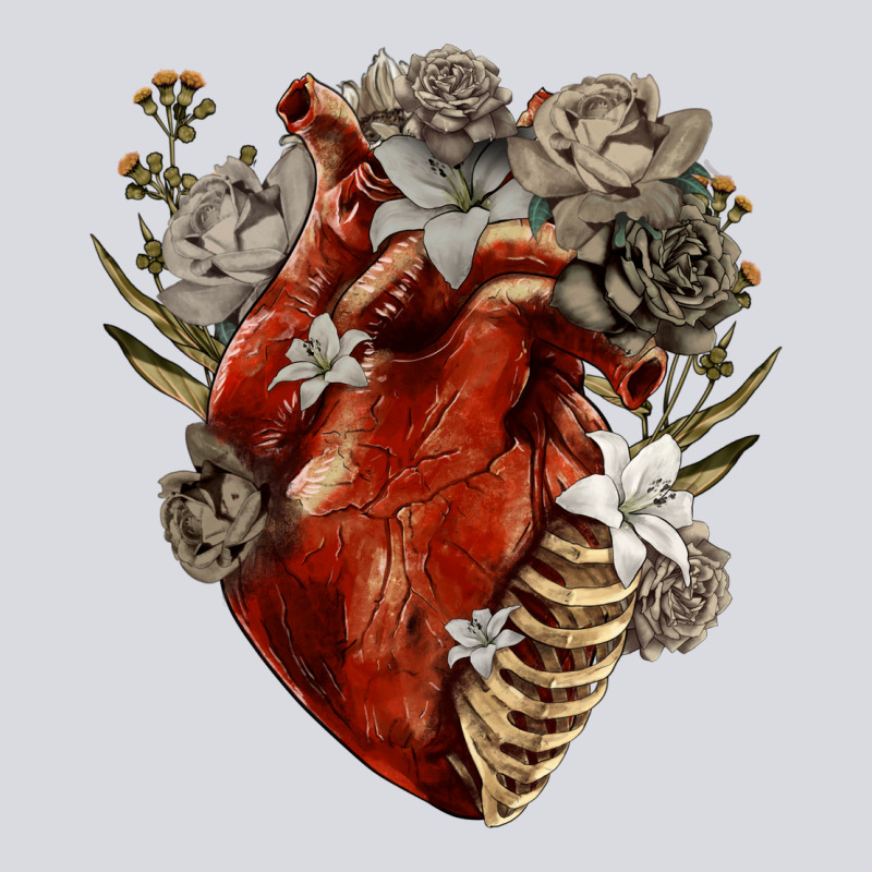 Flower Anatomical Heart Zipper Hoodie by RanaPortraitStore | Teevron