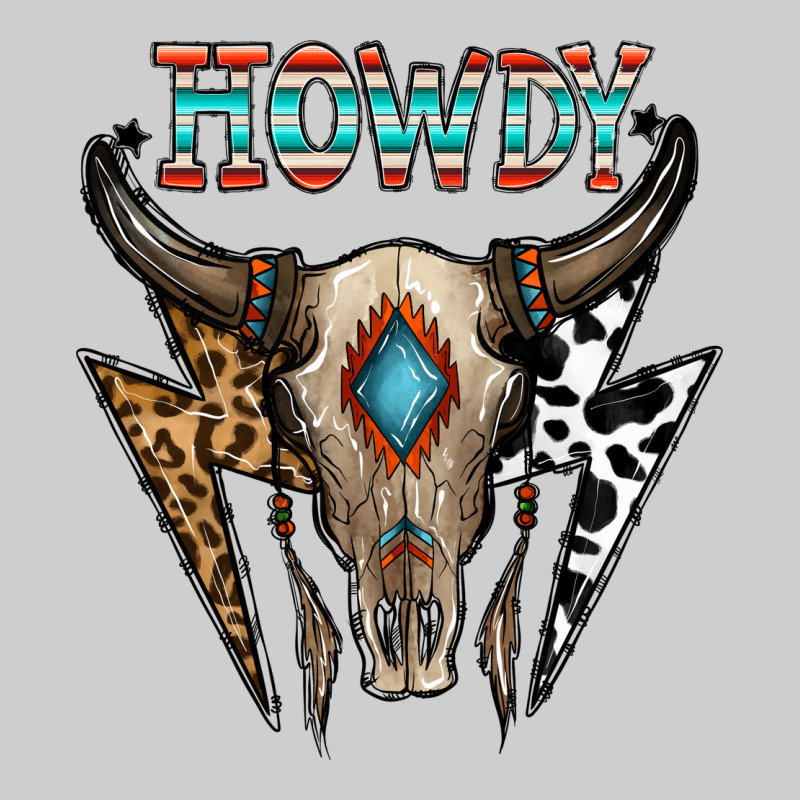 Howdy Boho Skull Premium Sweatshirt by CowhideDigitalArt | Teevron
