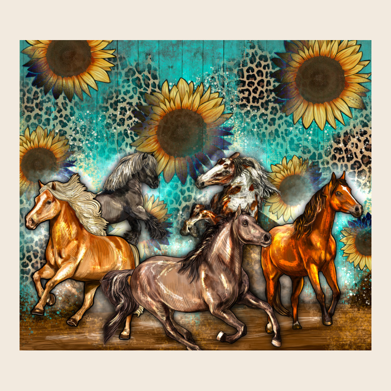Western Horses Zipper Hoodie by Zillion Design Studio | Teevron