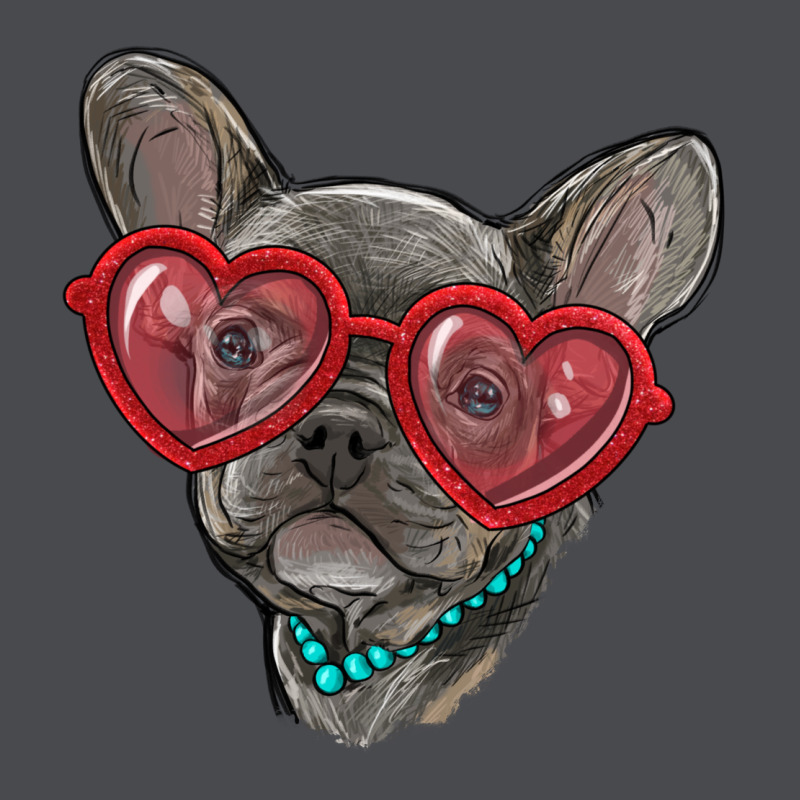 French Bulldog With Love Glasses Zipper Hoodie by RanaPortraitStore | Teevron