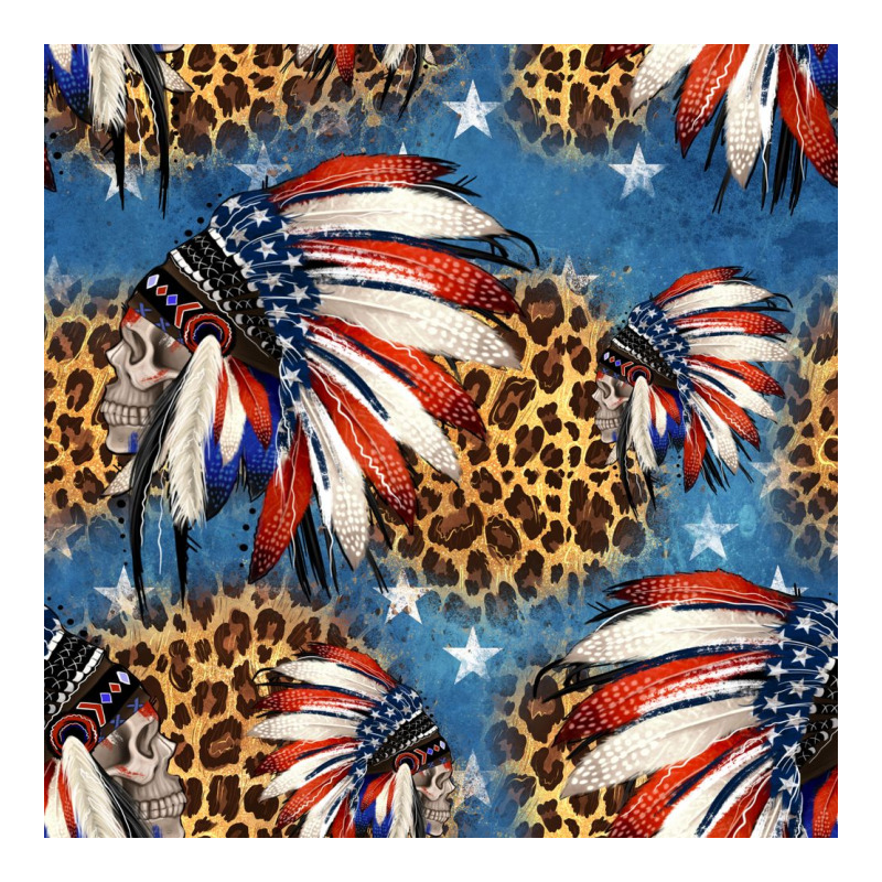 4th Of July Indian Headdress Seamless Pattern Premium Sweatshirt by HRA Design Shop | Teevron