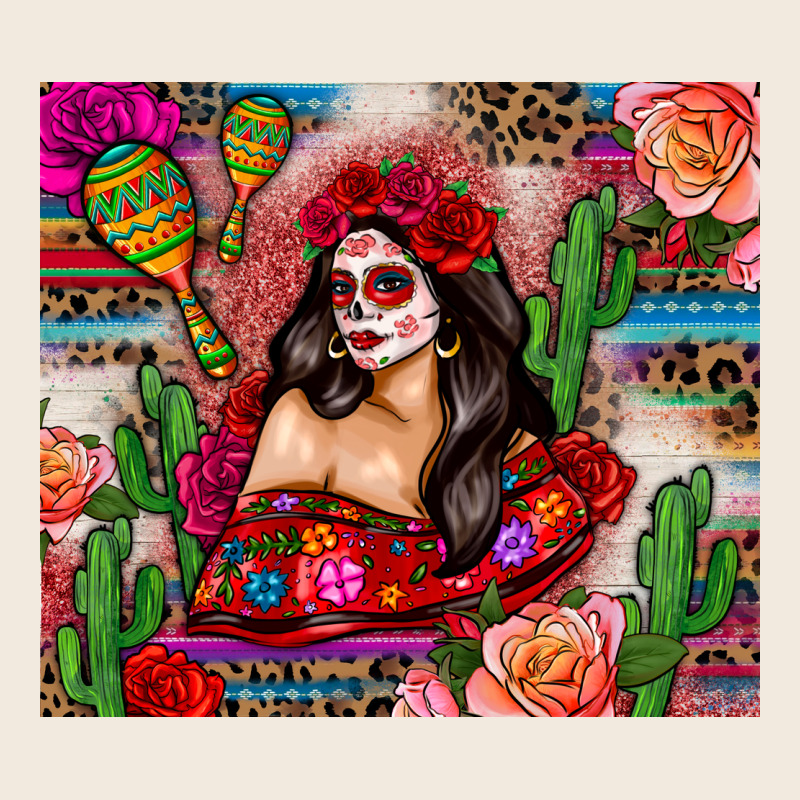 Mexico Girl Serape Zipper Hoodie by Zillion Design Studio | Teevron
