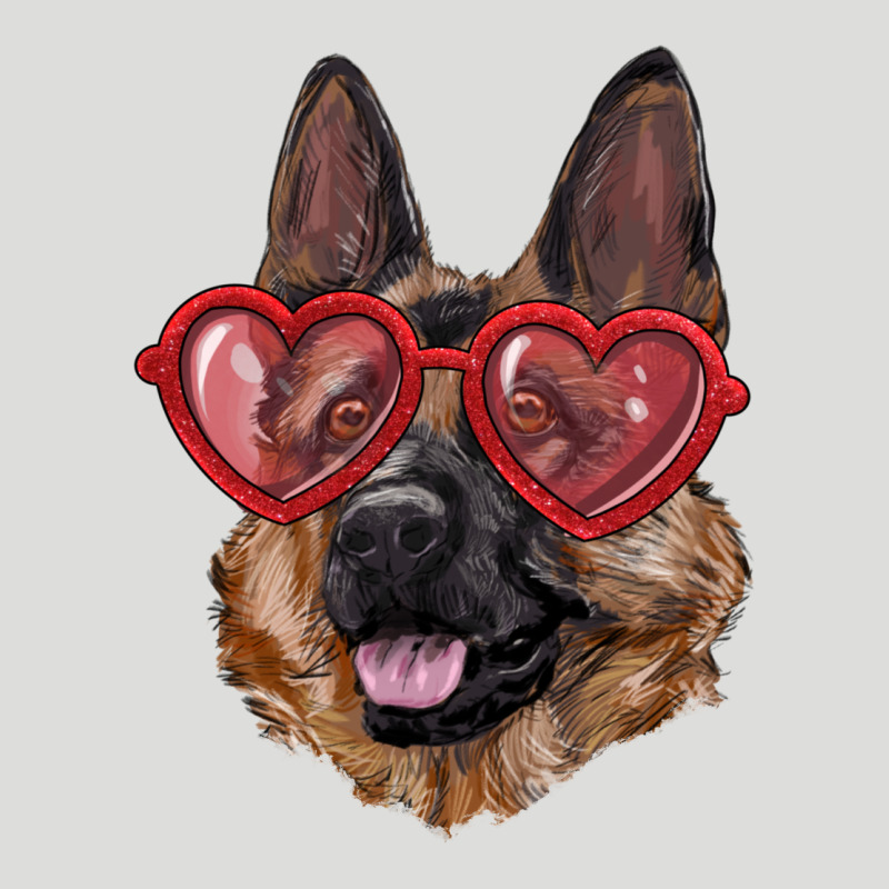 German Shepherd With Love Glasses Zipper Hoodie by RanaPortraitStore | Teevron