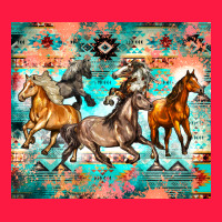Western Running Horses Zipper Hoodie | Teevron