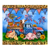 America farm animals truck 20oz skinny tumbler | Teevron
