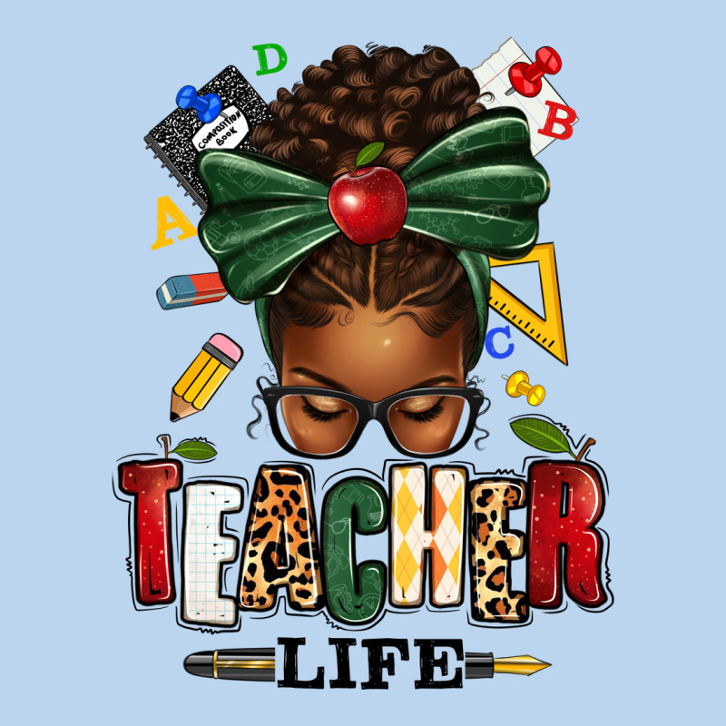 Teacher Life Afro Messy Bun Classic Tee by texasbilliewilder | Teevron