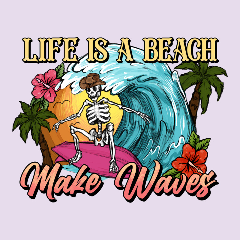 Life Is A Beach Make Waves Skeleton Premium Hoodie by NancyCooperArtShop | Teevron