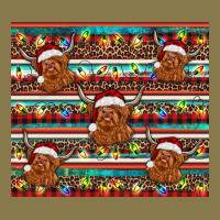 Christmas Turquoise Serape Highland Cow Premium Hoodie | Teevron