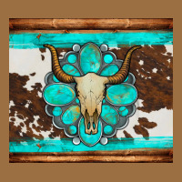 Bull Skull And Turquoise Cowhide Tumbler Vintage Tee | Teevron