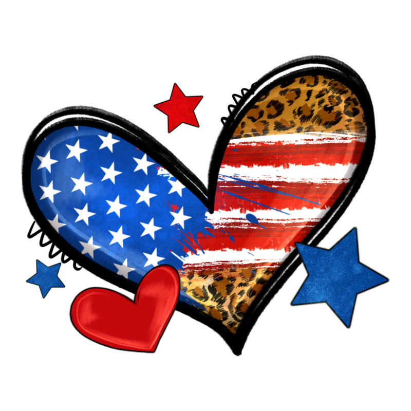 American Flag Heart Leopard Heavyweight Hoodie by Neo Western | Teevron
