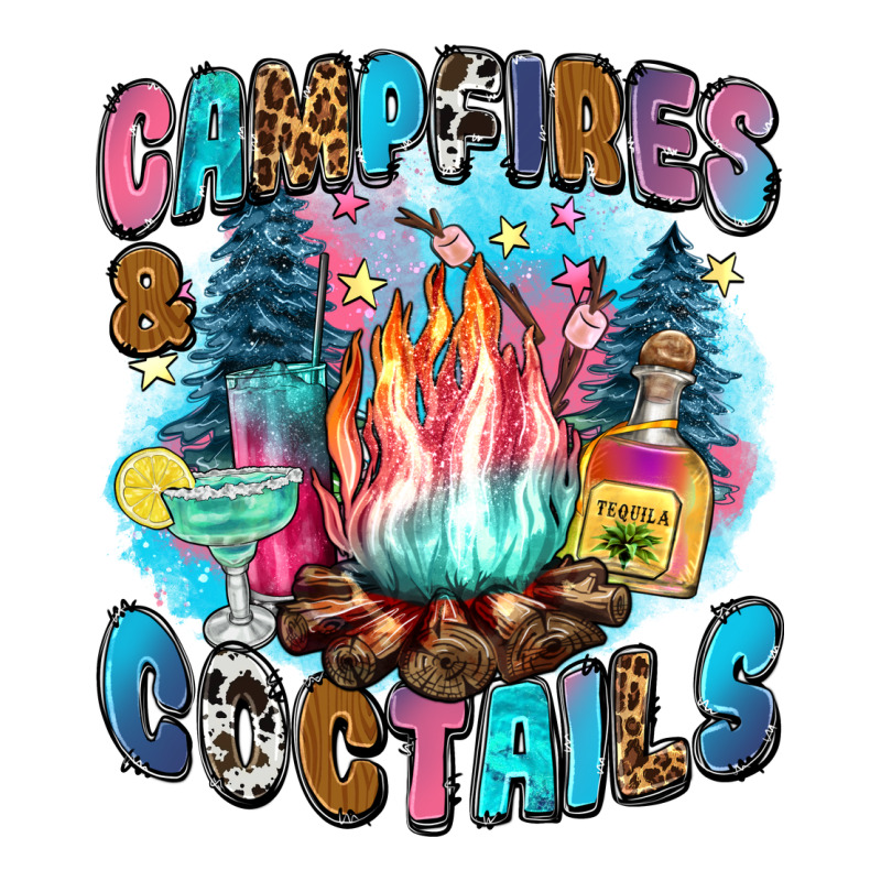 Campfires And Coctails Zipper Hoodie by Zillion Design Studio | Teevron