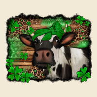 St Patricks Cow With Leopard Background Holstein Cow Premium Hoodie | Teevron