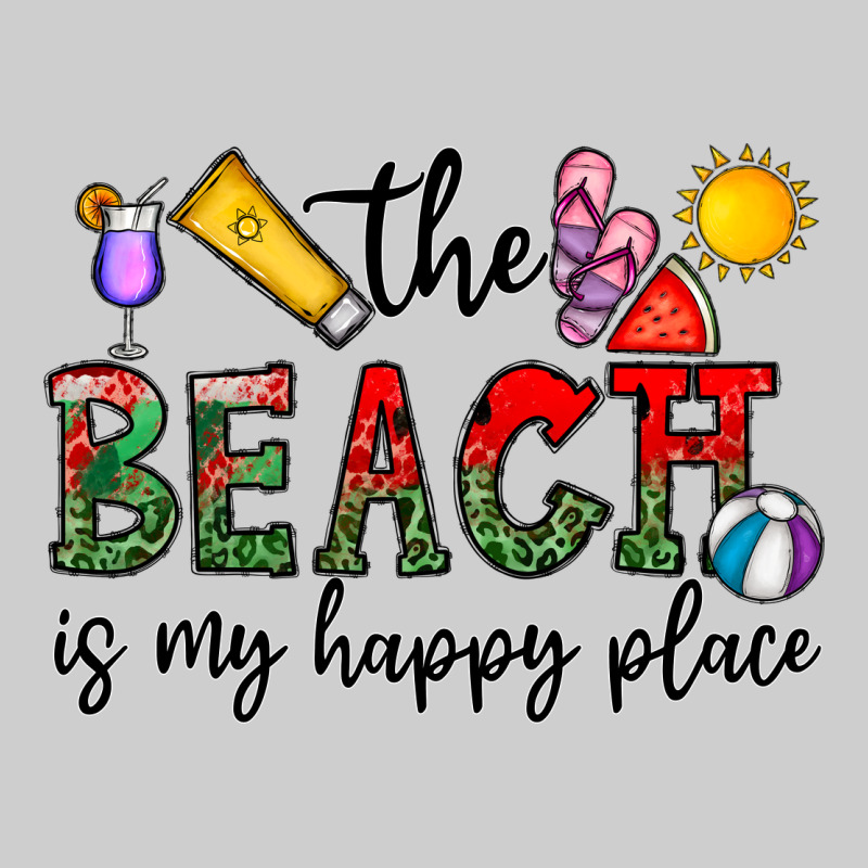 The Beach Is My Happy Place Premium Sweatshirt by CowhideDigitalArt | Teevron