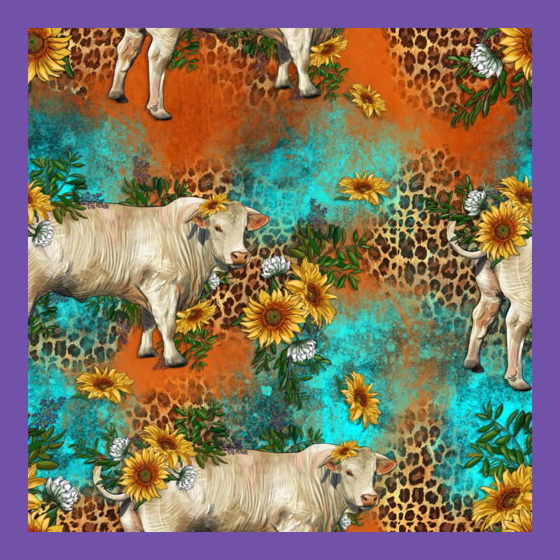 Western Charolais Cow Seamless Pattern Premium Sweatshirt by HRA Design Shop | Teevron
