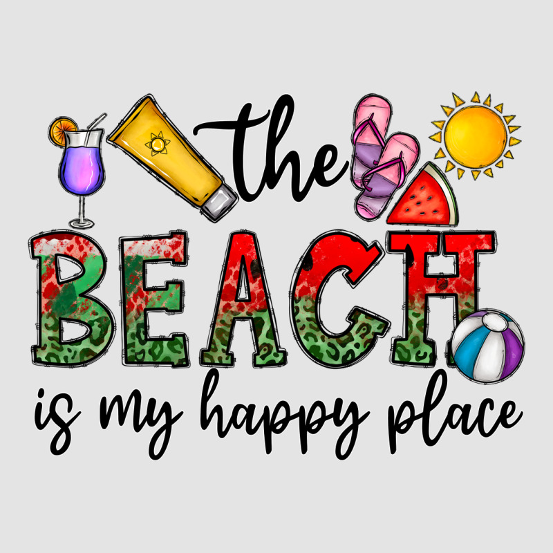 The Beach Is My Happy Place Premium Sweatshirt by CowhideDigitalArt | Teevron