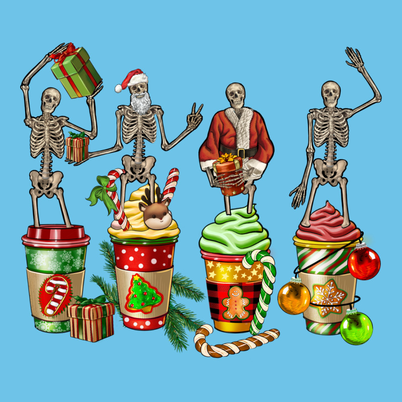Christmas Skeleton Coffee Cups Premium Sweatshirt by FaDigitalArtStudio | Teevron