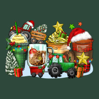 Christmas Tractor Coffee Cups Zipper Hoodie | Teevron