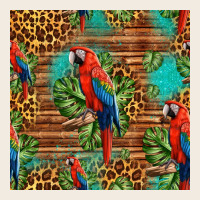 Macaw Parrot Seamless Pattern Premium Sweatshirt | Teevron