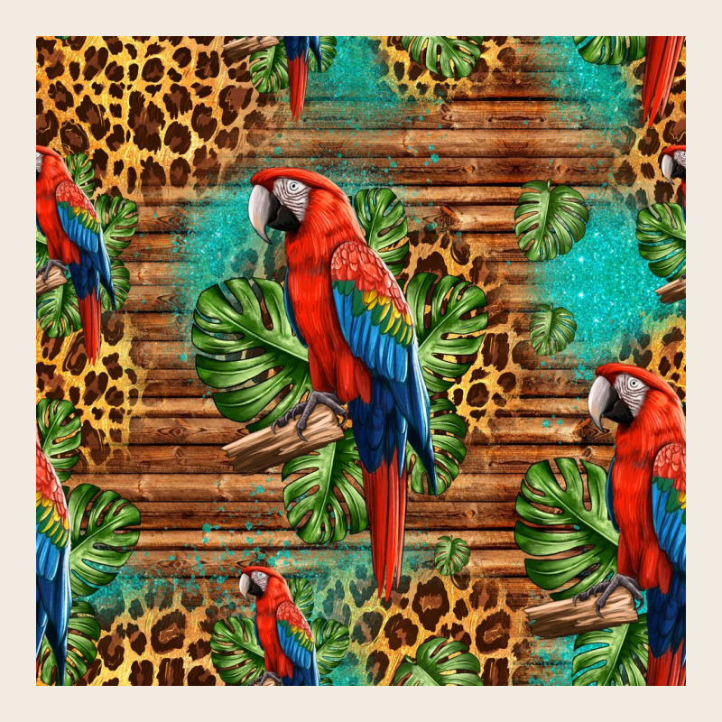 Macaw Parrot Seamless Pattern Premium Sweatshirt by HRA Design Shop | Teevron