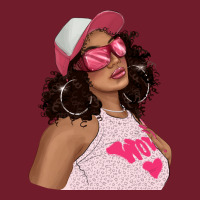 Pink Sunglasses Afro Black Girl Zipper Hoodie | Teevron