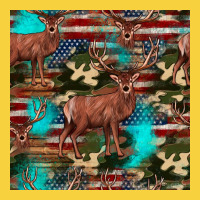 Hunting Deer American Flag Seamless Pattern Premium Sweatshirt | Teevron