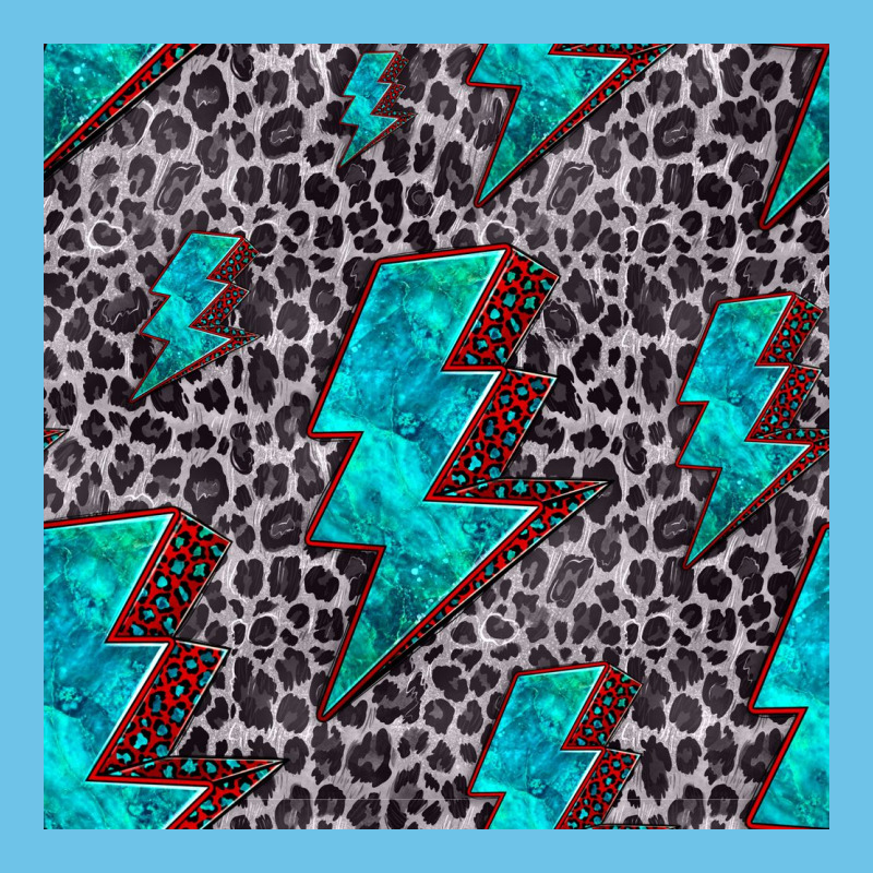 Turquoise Lightning Bolt Seamless Pattern Premium Sweatshirt by HRA Design Shop | Teevron