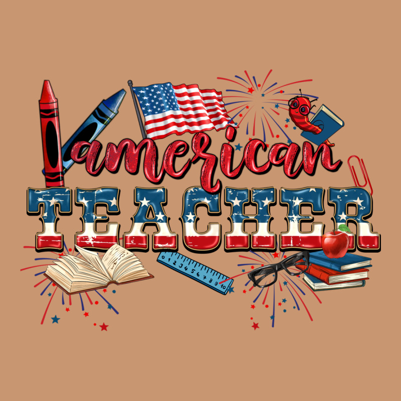 American Teacher 4th Of July Heavyweight Hoodie by CowGirlArtShop | Teevron