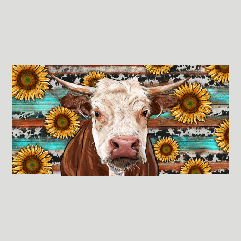 Heifer With Sunflower And Serape Zipper Hoodie by RanaPortraitStore | Teevron
