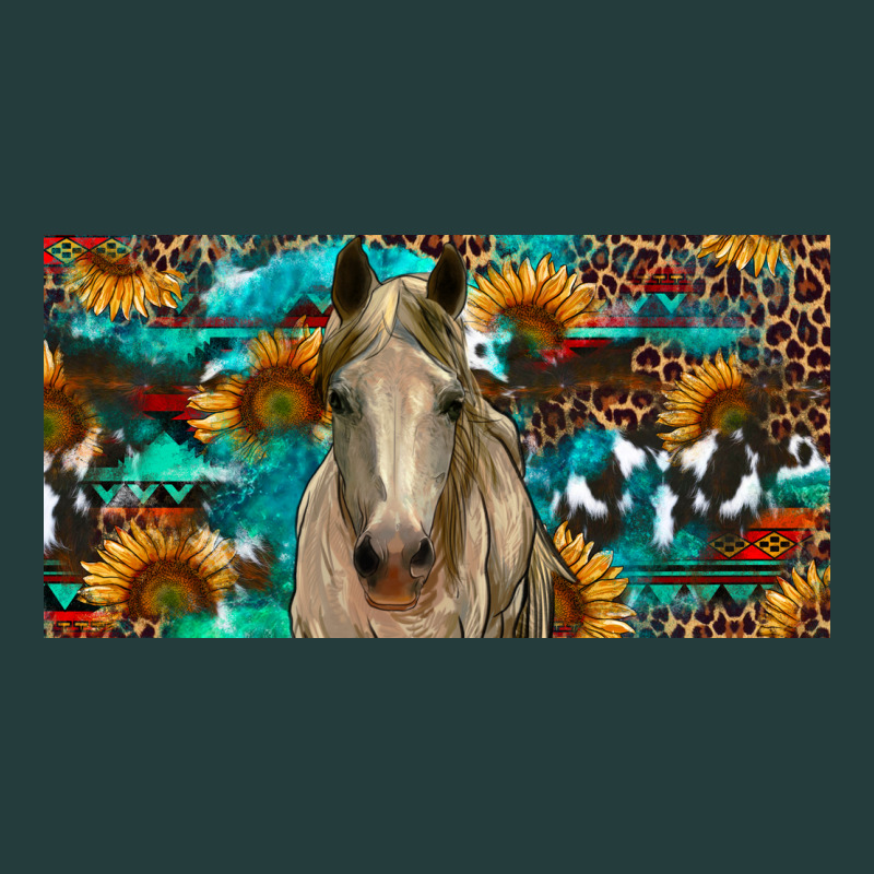 Horse With Sunflowers Aztec And Cowhide Classic Tee by RanaPortraitStore | Teevron