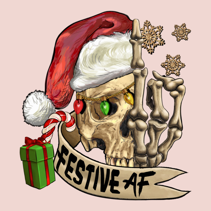 Festive Af Christmas Skull Premium Sweatshirt by FaDigitalArtStudio | Teevron